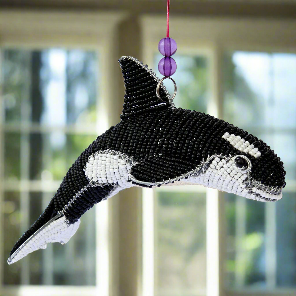 This baby Orca whale is a great accent piece to any sea themed room or tween room!