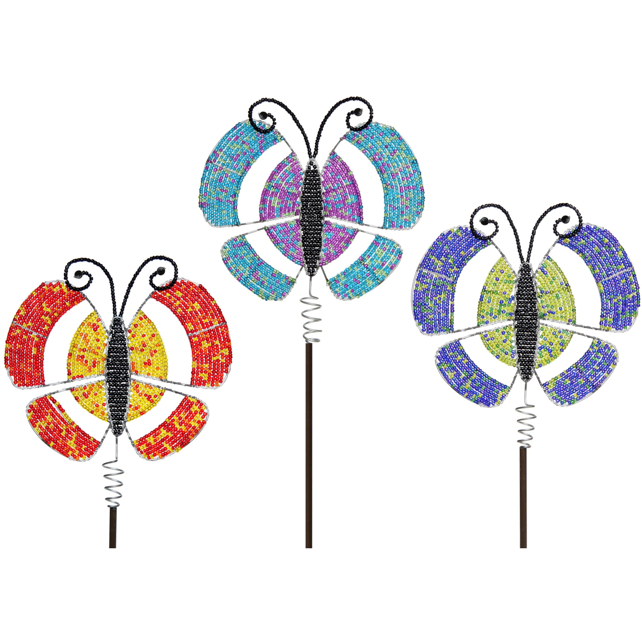 Beadworx by Extol Accessories Butterfly Garden Stake - Thumbnail 3