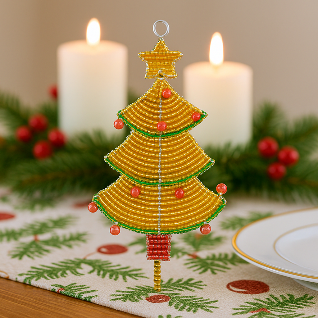 Beadworx by Extol Accessories Christmas Tree Ornament - Thumbnail 2